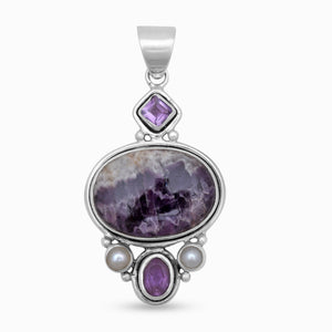 925 Silver Amethyst Lace Pendants