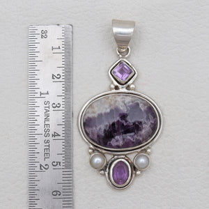 925 Silver Amethyst Lace Pendants