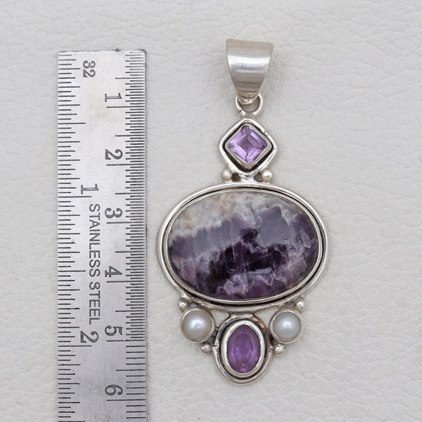 925 Silver Amethyst Lace Pendants