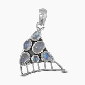 Rainbow Moonstone Silver Pendants