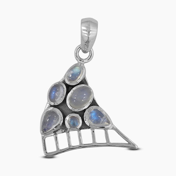 Rainbow Moonstone Silver Pendants