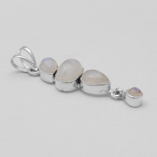 Rainbow Moonstone Silver Pendants