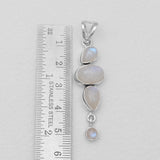Rainbow Moonstone Silver Pendants
