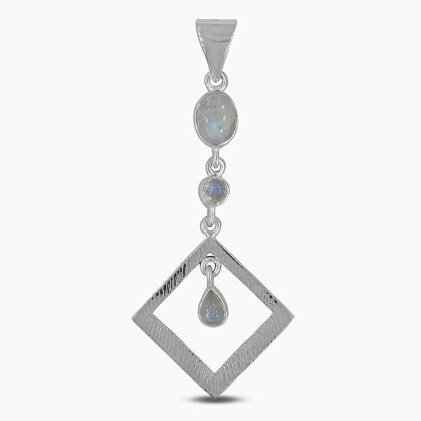 925 Silver Rainbow Moonstone Pendants