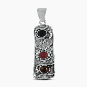 925 Silver Multi Tourmaline Pendants