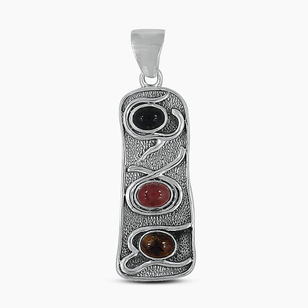925 Silver Multi Tourmaline Pendants