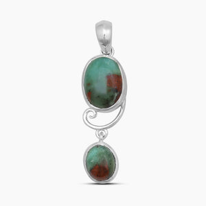 925 Sterling Silver Chrysoprase Pendants
