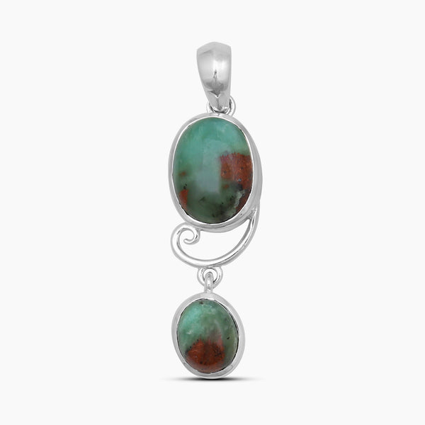 925 Sterling Silver Chrysoprase Pendants