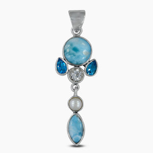 925 Sterling Silver Larimar Pendants
