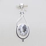 Dendritic Opal Silver Pendants