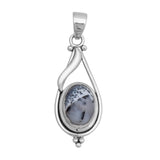 Dendritic Opal Silver Pendant