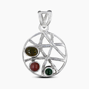 925 Silver Tourmaline Pendants