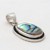 925 Sterling Silver Abalone Shell Pendants