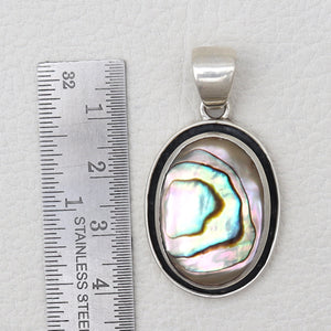 925 Sterling Silver Abalone Shell Pendants