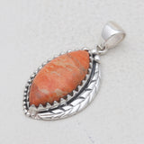 925 Sterling Silver Sponge Coral Pendants