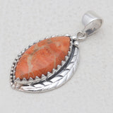 925 Sterling Silver Sponge Coral Pendants
