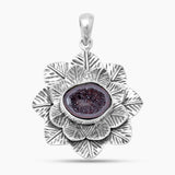 Coconut Druzy Designer Silver Pendants