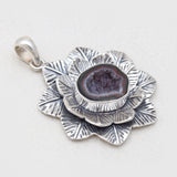 Coconut Druzy Designer Silver Pendants