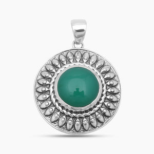 925 Sterling Silver Chrysoprase Pendants