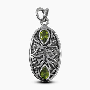 925 Sterling Silver Peridot Pendants