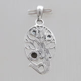 Turquoise Spiny Oyster Silver Mermaid Pendants