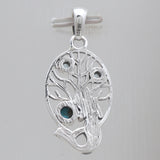 Turquoise Spiny Oyster Silver Mermaid Pendants