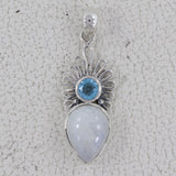 Dendritic Opal Gemstone Silver Designer Pendant