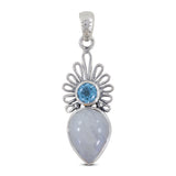 Dendritic Opal Gemstone Silver Designer Pendant