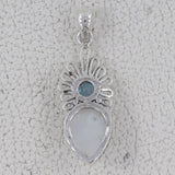 Dendritic Opal Gemstone Silver Designer Pendant