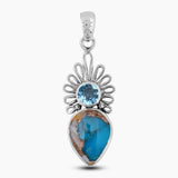 Spiny Oyster Turquoise Sliver Pendants