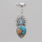 Spiny Oyster Turquoise Sliver Pendants