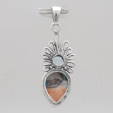 Spiny Oyster Turquoise Sliver Pendants