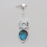 Spiny Oyster Turquoise Sliver Pendants