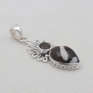 Peanut Wood Jasper Silver Pendants