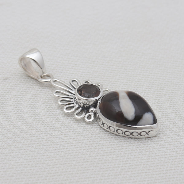 Peanut Wood Jasper Silver Pendants