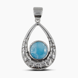 925 Sterling Silver Larimar Pendants