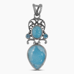 925 Sterling Silver Larimar Pendants