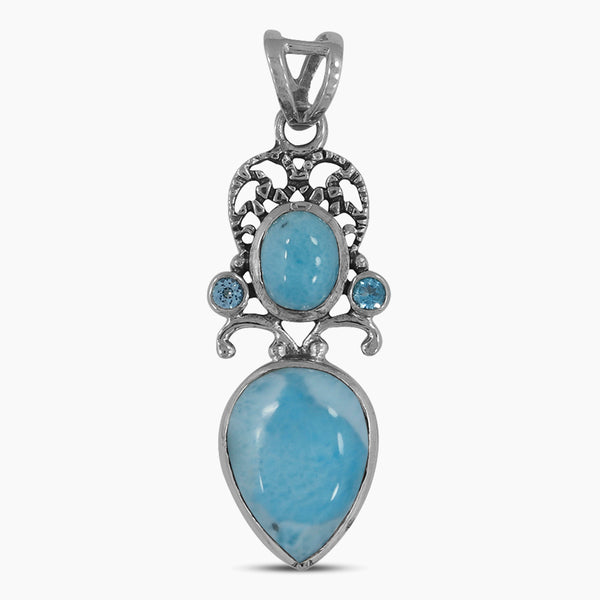 925 Sterling Silver Larimar Pendants