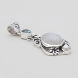 Rainbow Moonstone Silver Designer Pendants