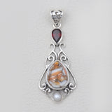 Orange Spiny Oyster Silver Designer Pendants