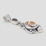 Orange Spiny Oyster Silver Designer Pendants