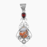 Orange Spiny Oyster Silver Designer Pendants