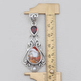 Orange Spiny Oyster Silver Designer Pendants