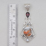Orange Spiny Oyster Silver Designer Pendants