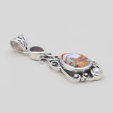 Orange Spiny Oyster Silver Designer Pendants