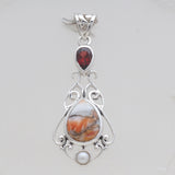 Orange Spiny Oyster Silver Designer Pendants