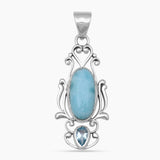 925 Silver Black Rutile Quartz Pendants