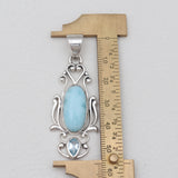 925 Silver Black Rutile Quartz Pendants