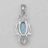 925 Silver Black Rutile Quartz Pendants