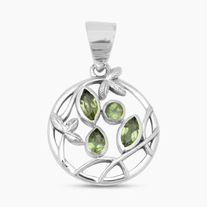 925 Sterling Silver Peridot Pendants